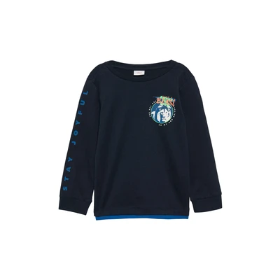 Afbeelding van s.Oliver MIT Gummierten Longsleeve voor kinderen, Maat: 92/98, Navy