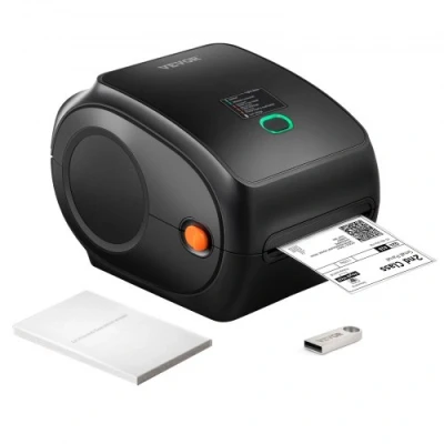 Afbeelding van VEVOR Label printer thermische labelprinter Bluetooth Usb 300DPI