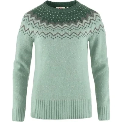 Afbeelding van Trui Fjällräven Women Övik Knit Sweater Misty Green Deep Patina L