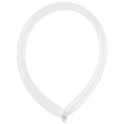 Afbeelding van Amscan 9905499 latex ballonnen decorator modeling standaard E160, 100 stuks, wit, ballon, modelleerbaar