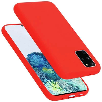 Afbeelding van Cadorabo Hoesje geschikt voor Samsung Galaxy S20 PLUS Case in LIQUID ROOD Beschermhoes TPU silicone Cover