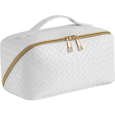 Afbeelding van YONO Reis Make Up Tas Toilettas Etui Cosmetica Beauty Case Organizer Large Wit