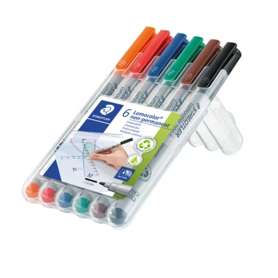 Afbeelding van Viltstift Staedtler Lumocolor 315 non permanent M set à 6 stuks assorti