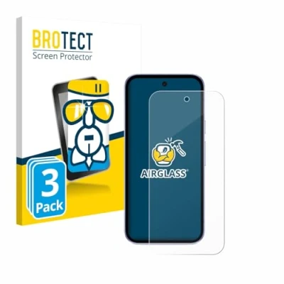 Afbeelding van BROTECT Screenprotector voor Google Pixel 9a Folie Beschermfolie Beschermglas transparant (3 Stuks)