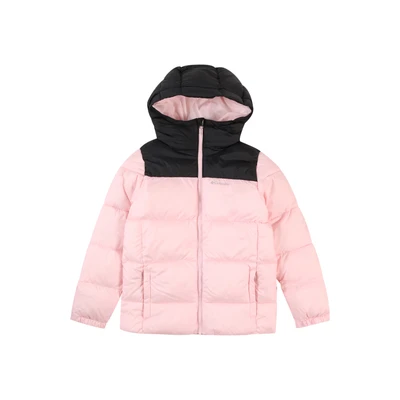 Afbeelding van Columbia Jeugd Unisex PuEffect Hooded Jacket Puffer Jacket, Satijn Roze, Zwart, XS