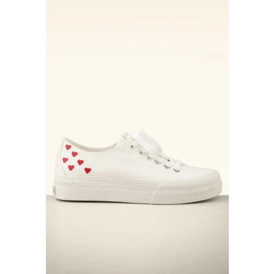 Afbeelding van Tamaris textieltrainers 1 23744 42 197 dames laag model vegan M2374442 wit