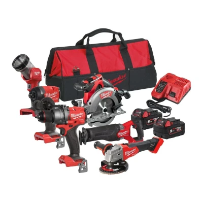Afbeelding van Milwaukee M18 FPP6E3 502B 18V Powerpack Combiset 6 Delig (2x5,0Ah, in Tas)