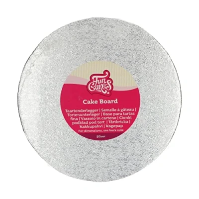 Afbeelding van FunCakes Cake Board Rond Zilver Ø20 cm Taartonderlegger Taartkarton