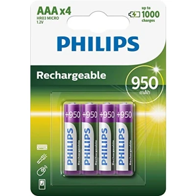 Afbeelding van 4 Oplaadbare Aaa Batterijen Hr03 Nimh 1.2V