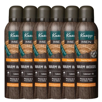 Afbeelding van 6x Kneipp Douche Foam Warm Woods For Men 200 ml
