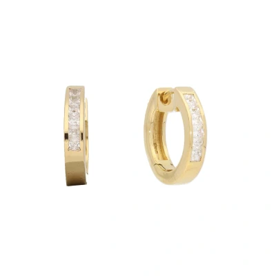 Afbeelding van Glow 107.8012.00 Dames Oorbellen Oorringen Sieraad Zilver met goudkleur Zirkonia 16.5 mm lang