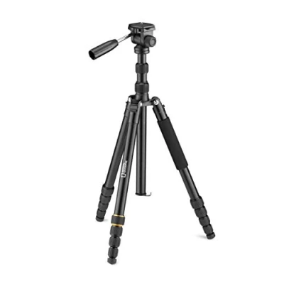 Afbeelding van NATIONAL GEOGRAPHIC Reisset voor videostatief met monopod, aluminium, 5 delige poten, draaisluiting, draagtas, maximale belasting 6 kg, kogelhoofd, snel te ontgrendelen, Canon, Nikon, Sony, NGTRV005T