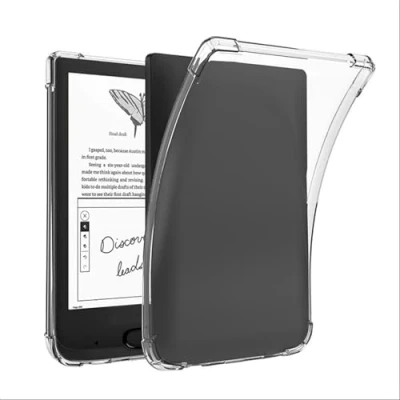 Afbeelding van GIOPUEY Doorzichtige hoes voor PocketBook Basic Lux 4, zachte TPU achterkant, dun hoesje met airbagbescherming, licht, compatibel 4 transparant