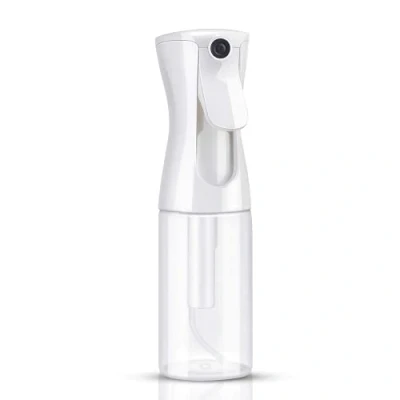 Afbeelding van Uervoton Haarspuitfles, continue watermist spray, lege fles, aerosol fijne mist voor krullend haar, spray fles het kammen van een slechte haardag &#039;s ochtends, hairstyling, planten, huisdieren, schoonmaken 160 ml (transparant)