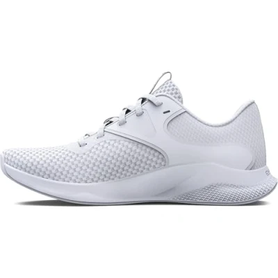 Afbeelding van Under Armour Charged Aurora 2 Trainingsschoen, Dames, Maat: 41, White/metallic warm silver Textiel/ synthetisch