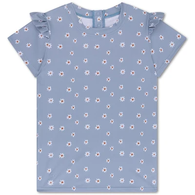 Afbeelding van Swim Essentials Blauw Bloemen UV Zwemshirt met korte mouwen Maat 62/68