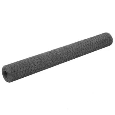 Afbeelding van Kippengaas 25x1,2 m staal met PVC coating grijs