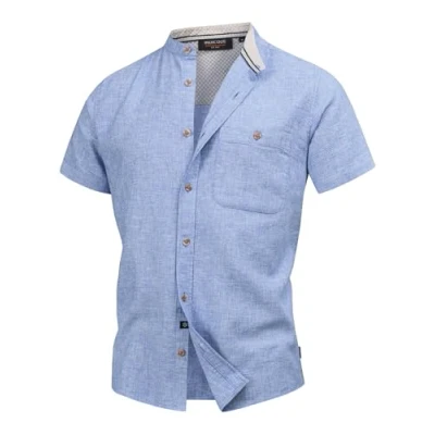 Afbeelding van Indicode Jeans HEMD Kurzarm Inhelmer Overhemd, Heren, Maat: XXL, Palace blue