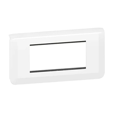 Afbeelding van Legrand Mozaïekplaat met houder voor 4 modules horizontale montage wit