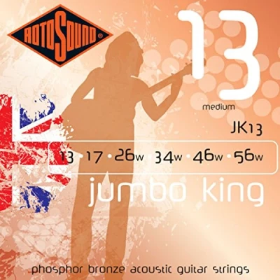 Afbeelding van Rotosound JK13 Jumbo King akoestische gitaarsnaren 013 56w