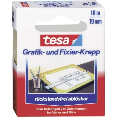 Afbeelding van tesa Grafik und Fixier Krepp 57415 00000 01 Maskeertape (l x b) 10 m 19 mm 1 stuk(s)