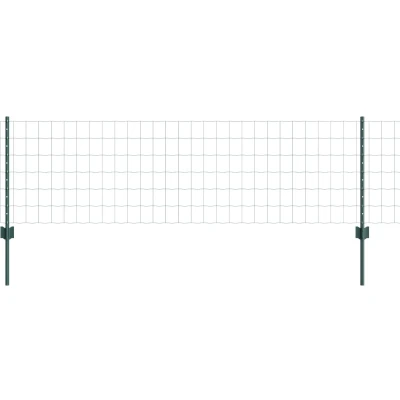 Afbeelding van vidaXL Tuinhek Rol Set van 2 Groen Staal 25 x 0.6 m Duurzaam
