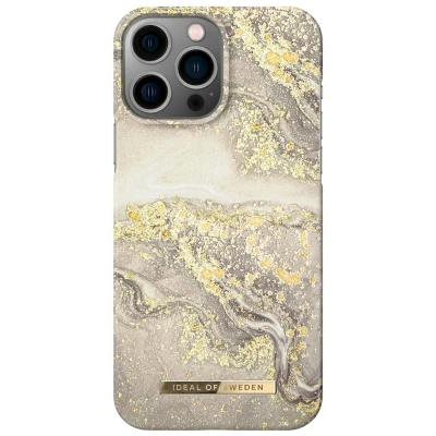 Afbeelding van Apple iPhone 13 Pro Max Hoesje Kunststof iDeal of Sweden Hardcase/Backcover Sparkle Greige Marble Telefoonhoesje