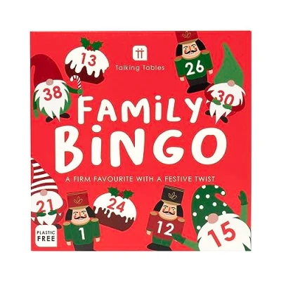 Afbeelding van Talking Tables Kerstfamiliebingospel met een feestelijke twist: kerstplezier voor kinderen en volwassenen: ideaal cadeau idee stockvuller jongens of meisjes
