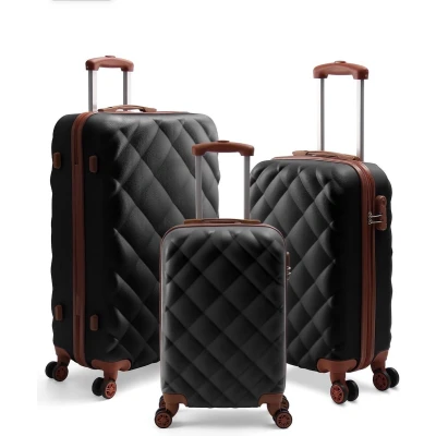Afbeelding van Senella Luxe kofferset 3 delige Reiskoffer met wielen ABS Hardcase TSA slot design Zwart