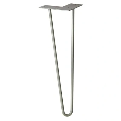 Afbeelding van WAGNER meubelpoot/tafelbeen/meubelvoet HAIRPIN LEG retro stijl staal met gepoedercoating vintage, 12 x 40 cm, poot conisch/hellend, geïntegreerde schroefplaat 12824701