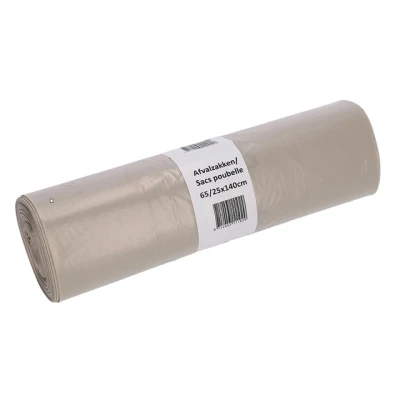 Afbeelding van 10x Afvalzak Cleaninq 65/25x140cm LDPE recycled T70 240L transparant