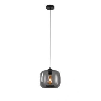 Afbeelding van Artdelight Hanglamp PRESTON grijs glas Ø 24cm HL 24 GR
