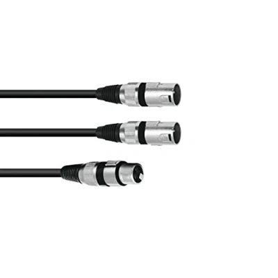 Afbeelding van Omnitronic Adaptercable XLR(F)/2xXLR(M) 3m bk