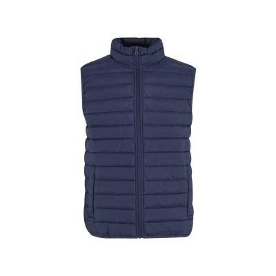 Afbeelding van Urban Classics Herenvest Basic Light Weigh Vest, licht vest voor mannen, opstaande kraag, regular fit, maten S 5XL, Donkerblauw, 5XL