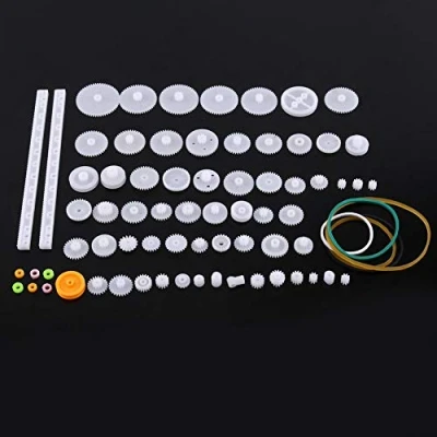 Afbeelding van CHICIRIS tandwielen katrol, speelgoed onderdelen kunststof kits, katrol riem worm kroon voor robot motor DIY (75 soorten)