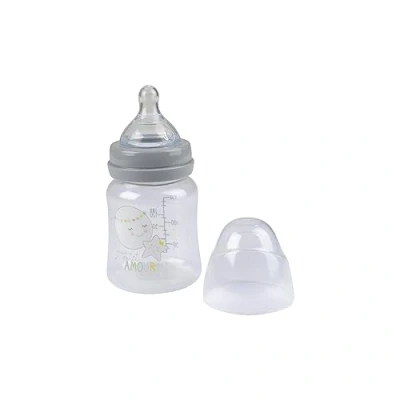 Afbeelding van BABY DOUCEUR, fles met brede hals + speen variabele doorstroming, siliconen, 150 ml, maan, essen&#039;hemel