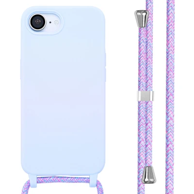 Afbeelding van iPhone SE 4 Hoesje Siliconen en TPU (zacht) imoshion Softcase/Koordhoesje/Backcover Paars Telefoonhoesje