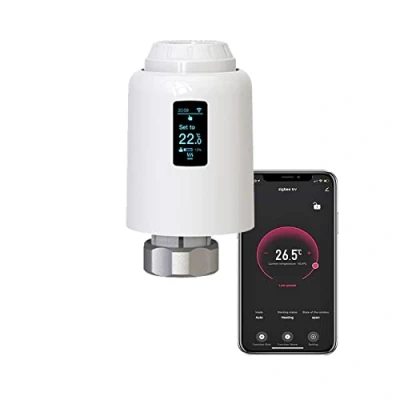 Afbeelding van Qiumi Wifi Radiator Actuator Programmeerbare Thermostatische Valve Ondersteuning alexa googlehome Direct