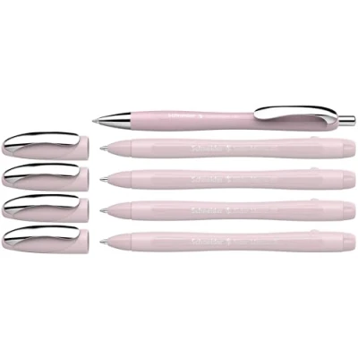 Afbeelding van Schneider 150235 Slider Memo XB en Rave balpen (kleur behuizing: parel, schrijfkleur: blauw) 4 + 1 stuks