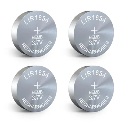 Afbeelding van EEMB 4PACK LIR1654 Oplaadbare Batterij 3.7V Lithium ion Knop Batterijen Coin Cell voor Oortelefoon Draarbaar apparaat Horloge