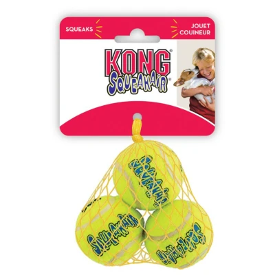 Afbeelding van Kong Squeakair Tennisbal Geel Met Piep SMALL 5 CM (3 stuks) (88571)