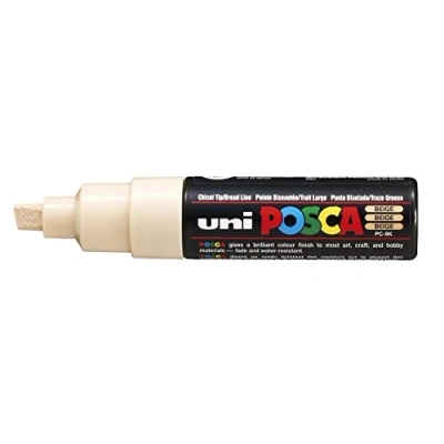 Afbeelding van Uni Ball PC 8K Posca Marker met brede wigvormige punt, beige