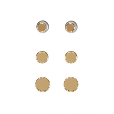 Afbeelding van Pilgrim Earrings Norma 3 PACK Oorbellen goldcoloured, Dames, Maat: One Size, Gold coloured