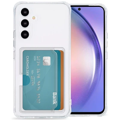 Afbeelding van Samsung Galaxy A54 (5G) Hoesje Met pashouder Siliconen en TPU (zacht) imoshion Softcase/Backcover Transparant Telefoonhoesje