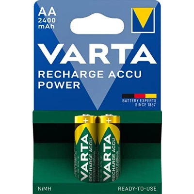Afbeelding van VARTA Batterij Mignon AA R2U 56756 NiMH 2400mAh Gebruiksklaar (2 Stuks) 4008496575428