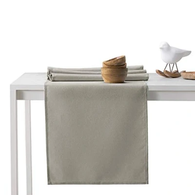 Afbeelding van AmeliaHome Tafelloper 30 x 80 cm lotuseffect waterafstotend glanzend cappuccino Empire