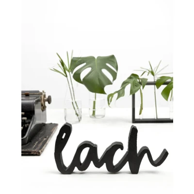Afbeelding van LACH van zwart hout