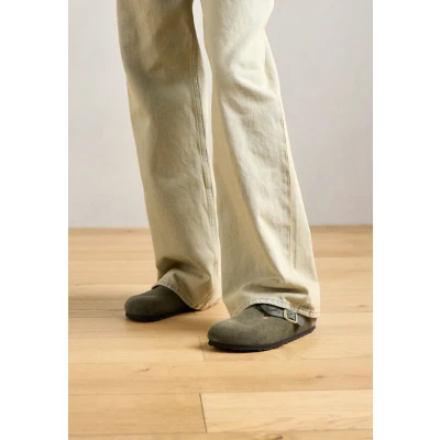 Afbeelding van Birkenstock Boston LEOI LEVE Narrow Muiltjes, Dames, Maat: 41, Thyme Schoenen