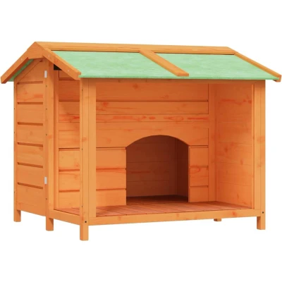 Afbeelding van Hondenhok 96x87x80,5 cm massief grenenhout bruin