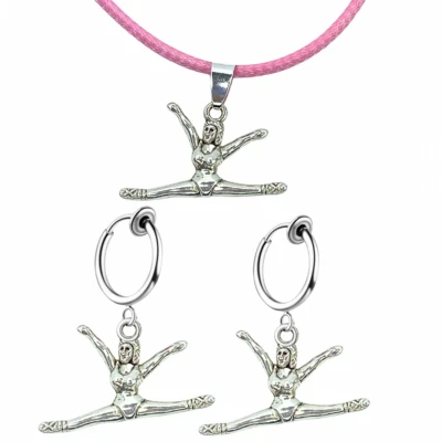 Afbeelding van Set Ketting klem oorbellen Split turnen Charme Bijoux